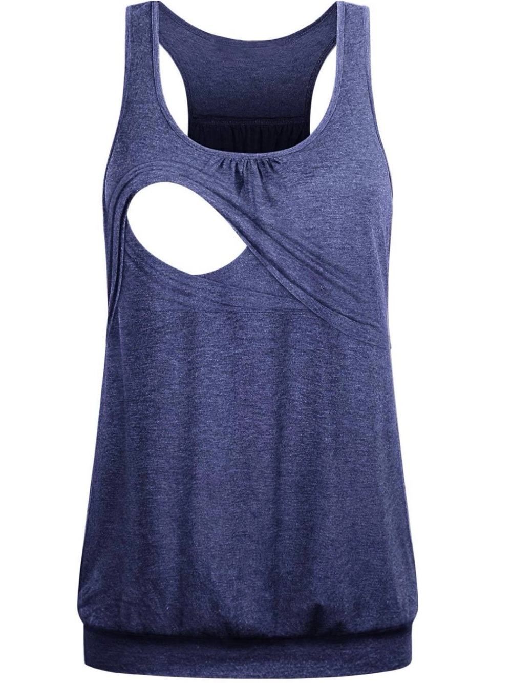 Women’s Navy Nursing Racerback Tank Top with Side-Access